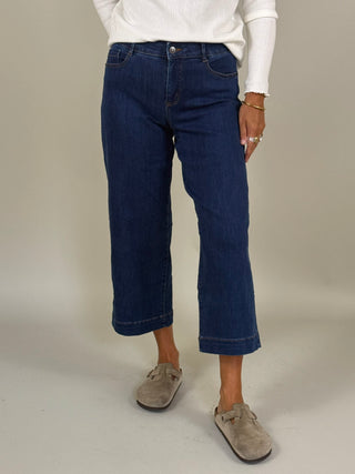 [TRIBAL] Audrey Hugging Crop Wide Leg Boundless Stretch Denim
