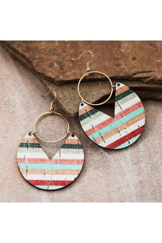 Painted Wood Earrings - Multi