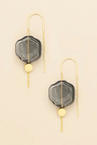 Refined Glass Organic Threader - Smoke/Gold