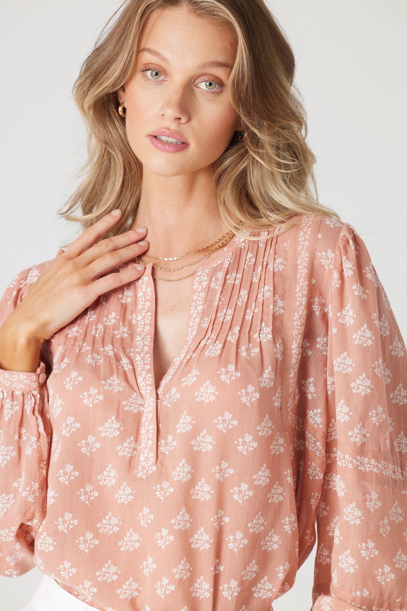 Valley Spring Pleated Top