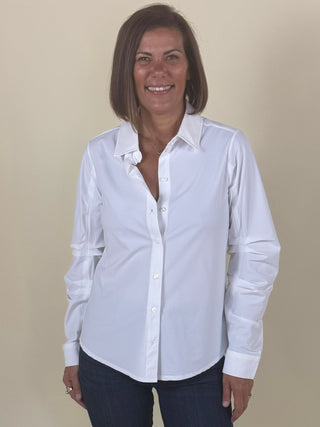 [Liverpool] Perry Pleated Sleeve Button Front Shirt