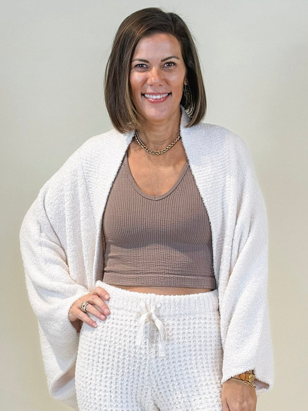 Camy Soft & Cozy Marshmallow Shrug - Almond