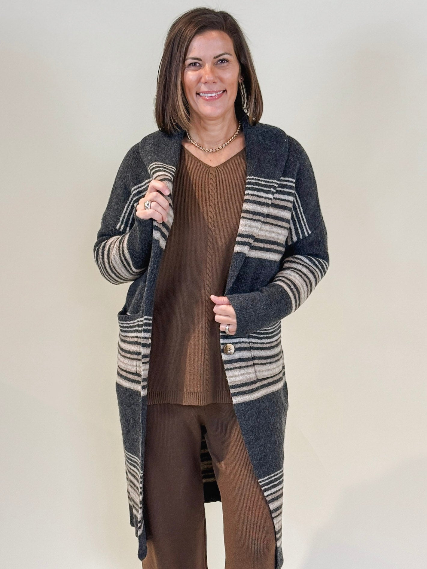 Myra Shawl Collar Duster Cardigan