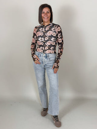 Phoebe Floral Mesh Top