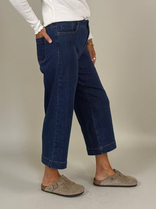 [TRIBAL] Audrey Hugging Crop Wide Leg Boundless Stretch Denim