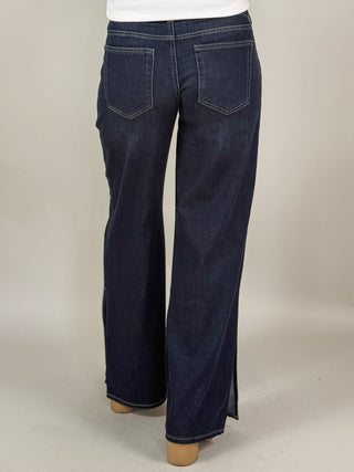 [Liverpool] Weekender Wide Leg Side Slit Jeans, 32" Inseam