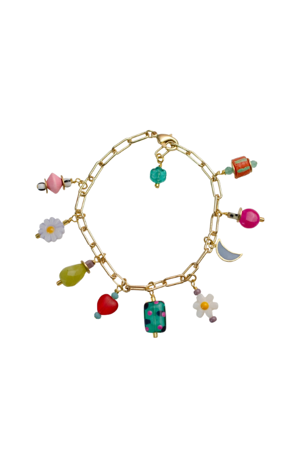 Colorful Flower Charm Bracelet