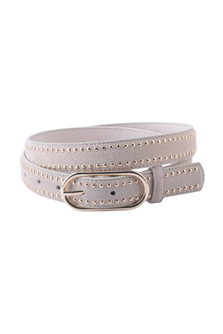 Stud Lined Suede Belt