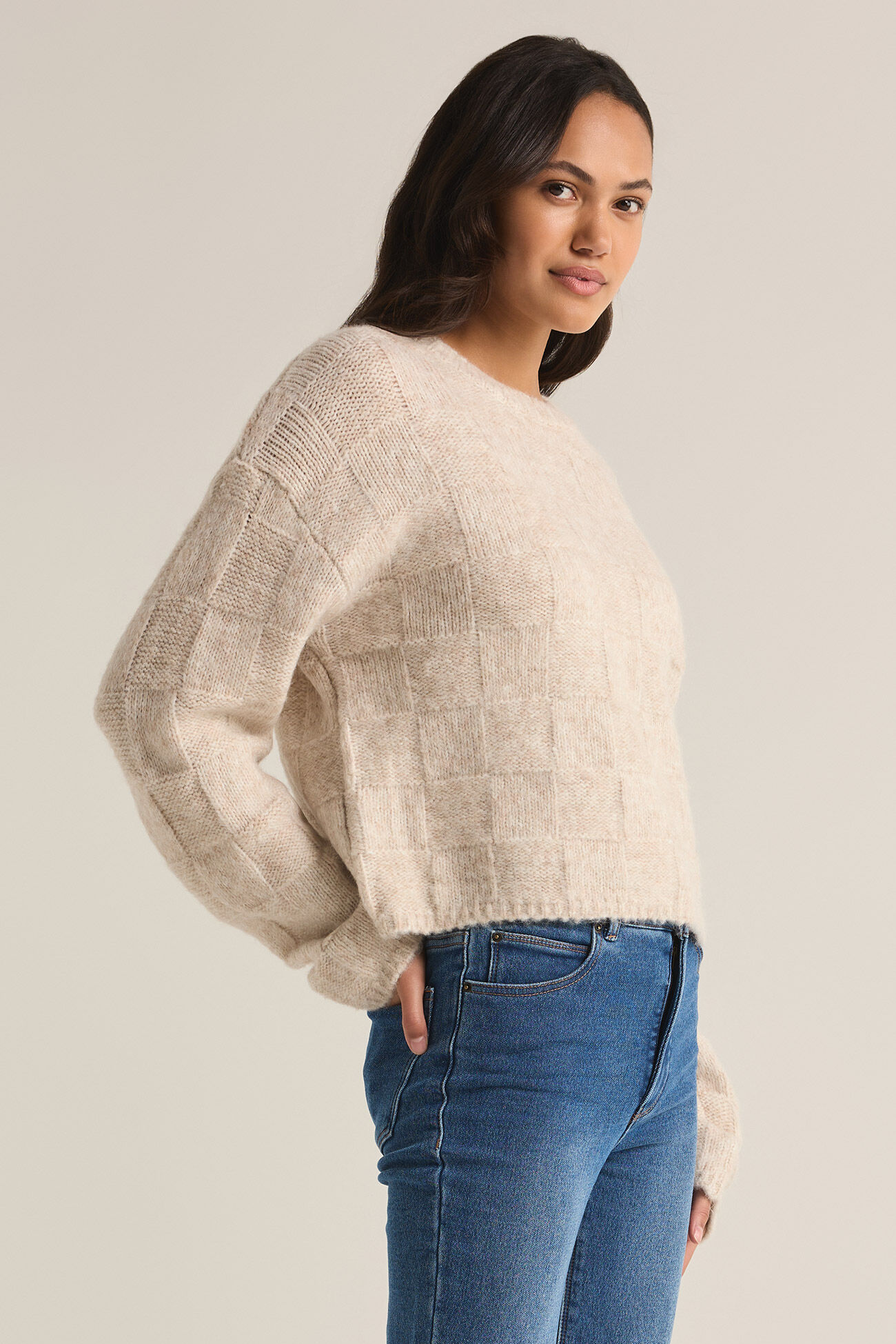 [Z Supply] Delilah Check Sweater