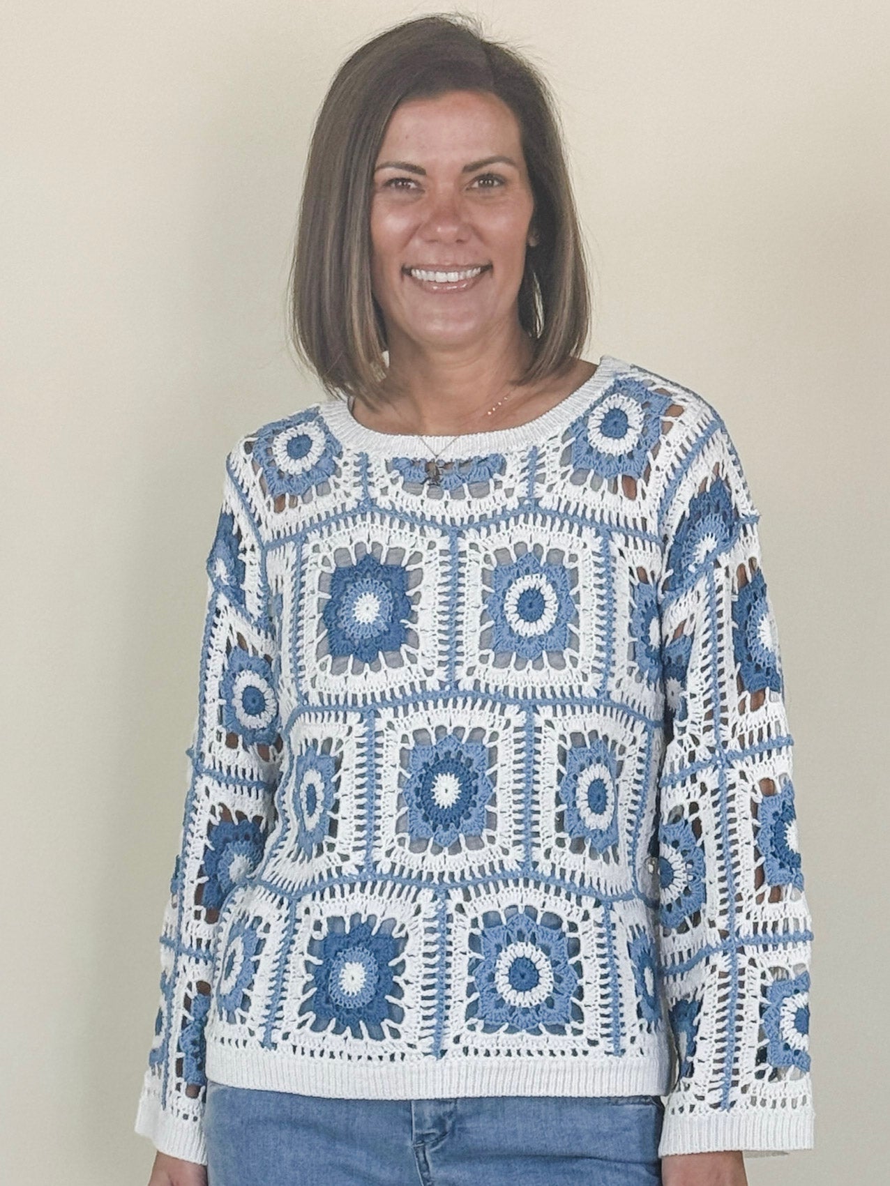 Gracie Granny Square Crochet Sweater