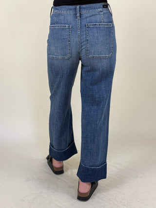 [Liverpool] Demi High Rise Utility Pocket Straight Denim, 27" Inseam