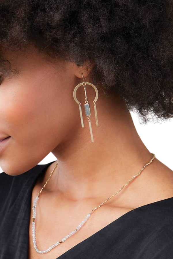 Dream Stone Earrings - Turquoise/Gold