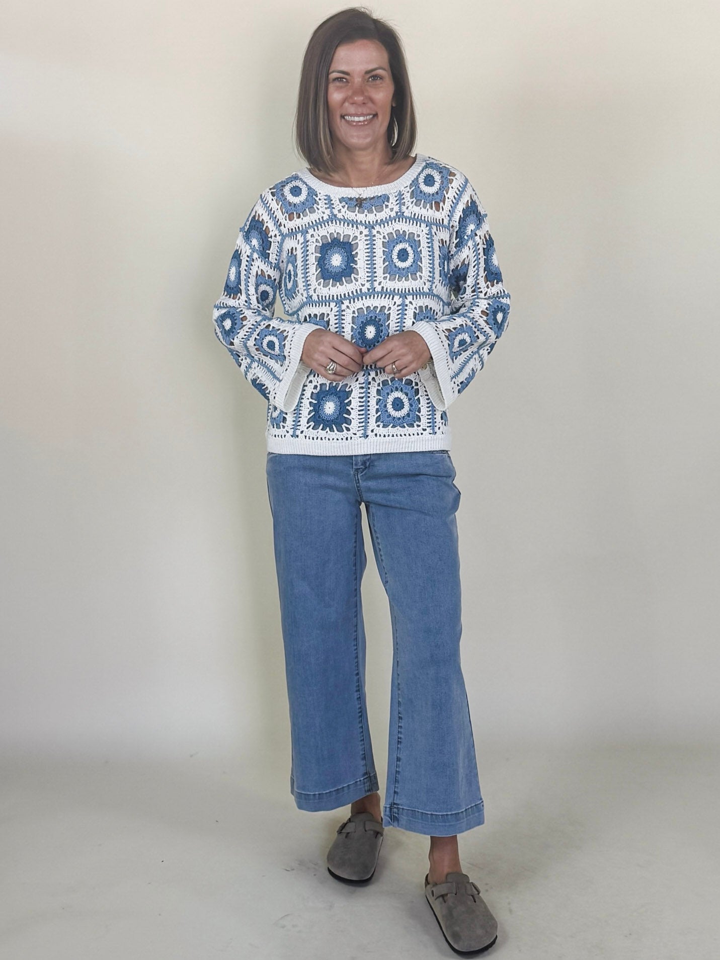 Gracie Granny Square Crochet Sweater