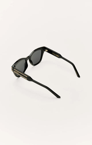 [Z Supply] Front Row Sunnies - Polished Black-Grey