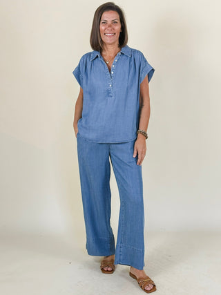 [Liverpool] Sonny Cinch Waist Pull-On Pants, 28" Inseam