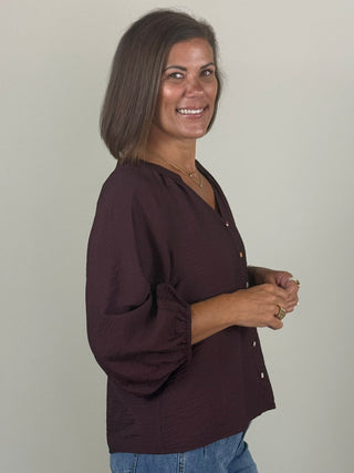 Colleen Colorful Button Blouse