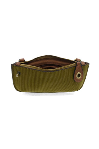 Corduroy Mini Crossbody Wristlet - Olive