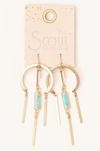 Dream Stone Earrings - Turquoise/Gold