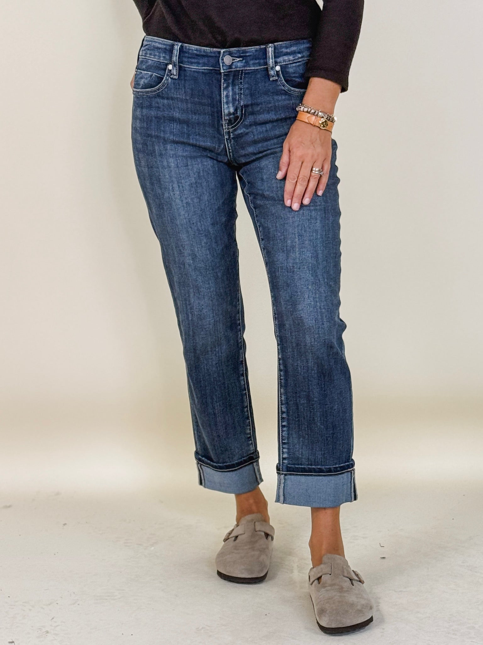 [Liverpool] Marley Girlfriend Cuffed Jean, 27"/30" Inseam