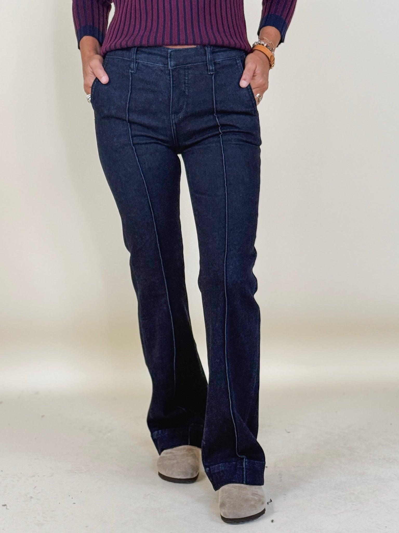 [Liverpool] Trouser Bootcut with Pintucks