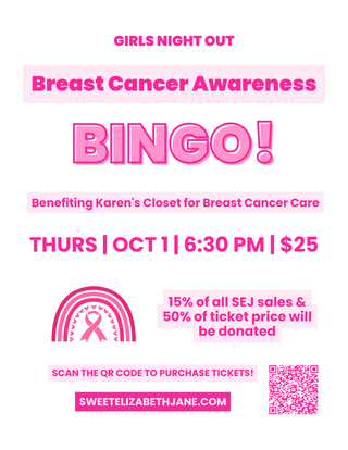 Breast Cancer Awareness Bingo 🩷