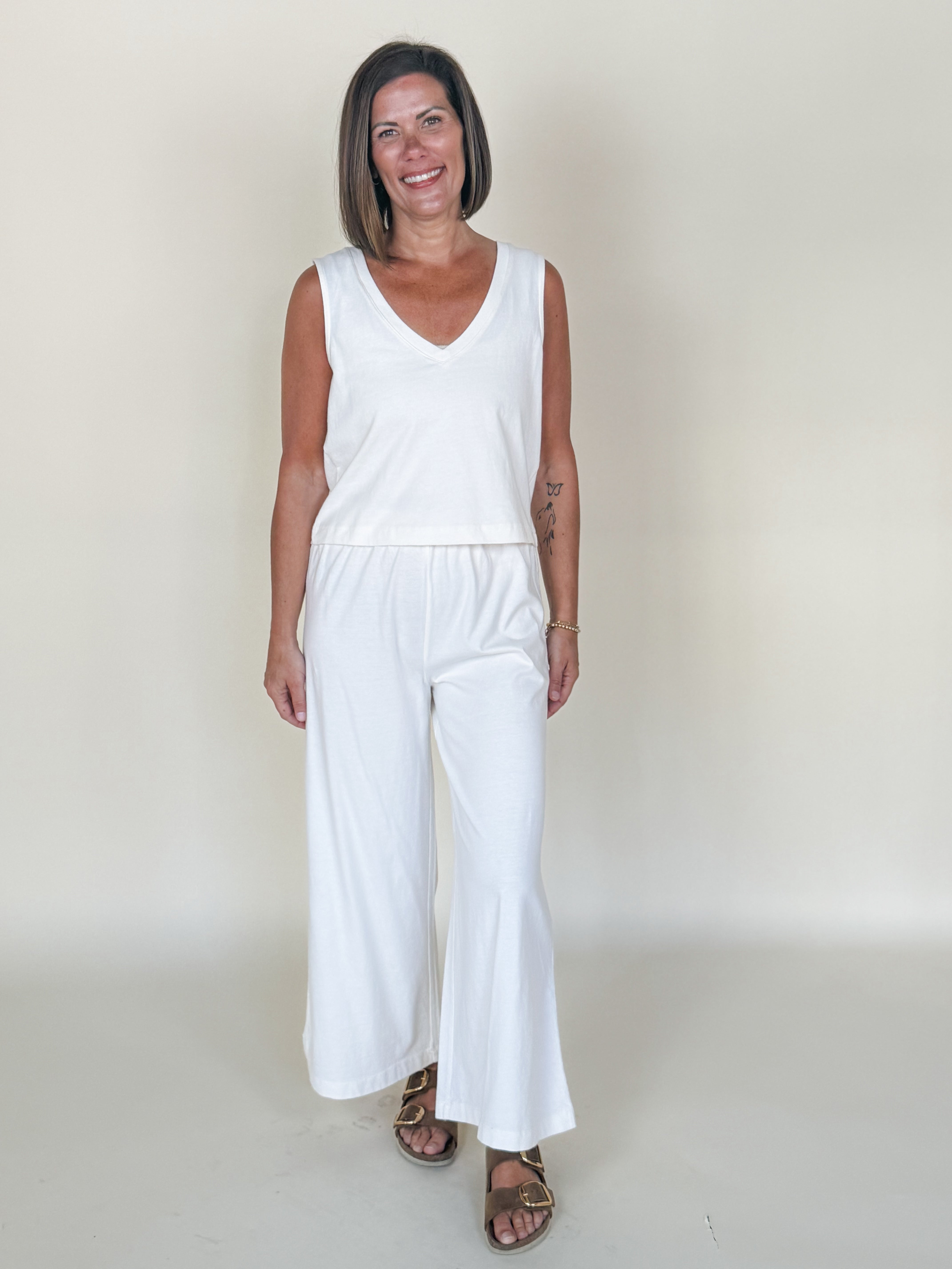 [Z Supply] Scout Jersey Flare Pant, Sea Salt