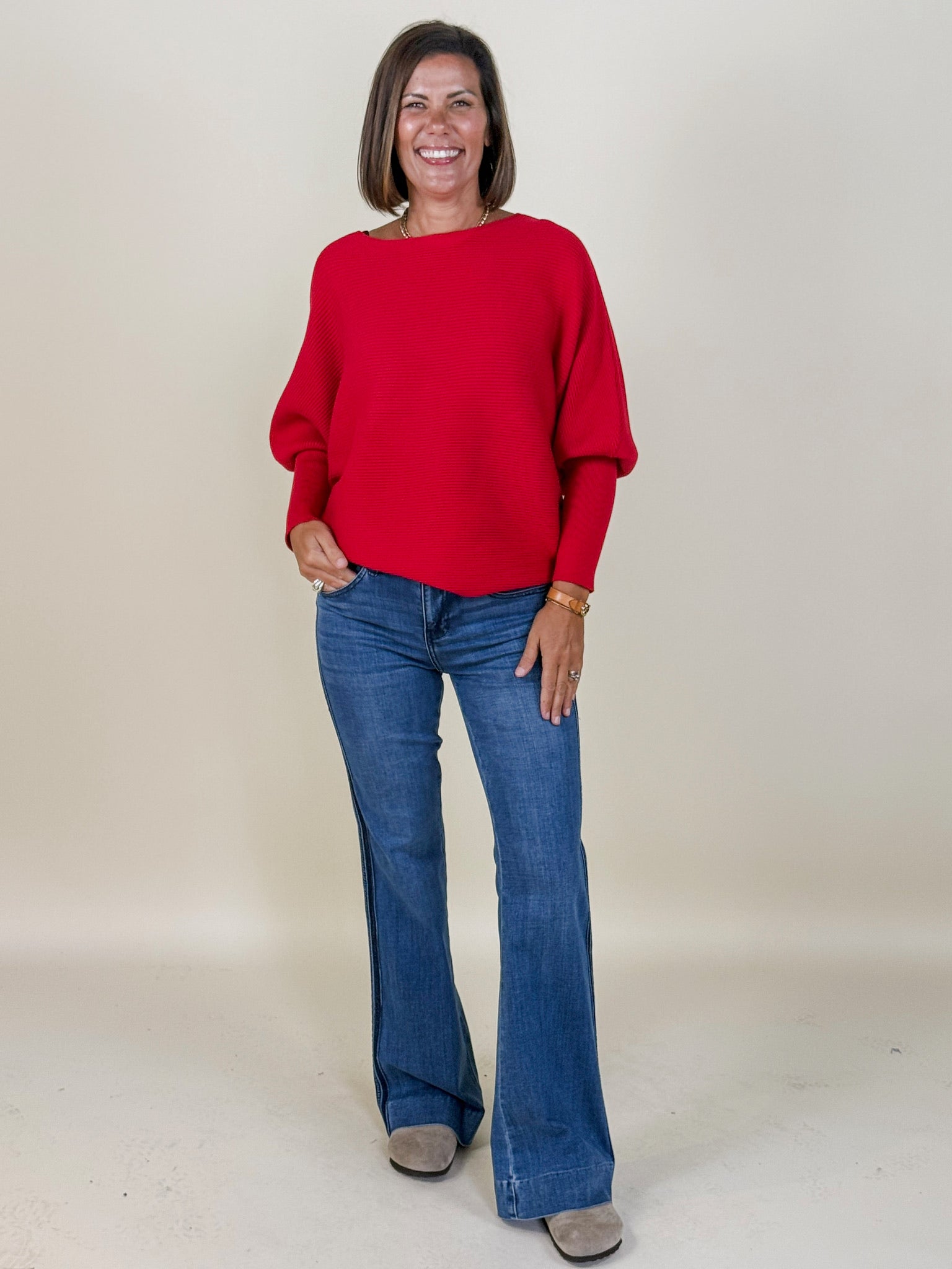 [Liverpool] Hannah Flare Jeans with Self Trim, 32" Inseam