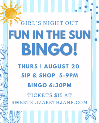 ☀️ GNO: Fun in the Sun BINGO!