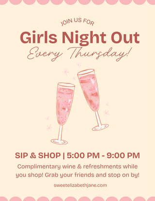 🥂 Girls Night Out: Sip & Shop