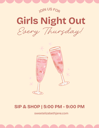 🥂 Girls Night Out: Sip & Shop