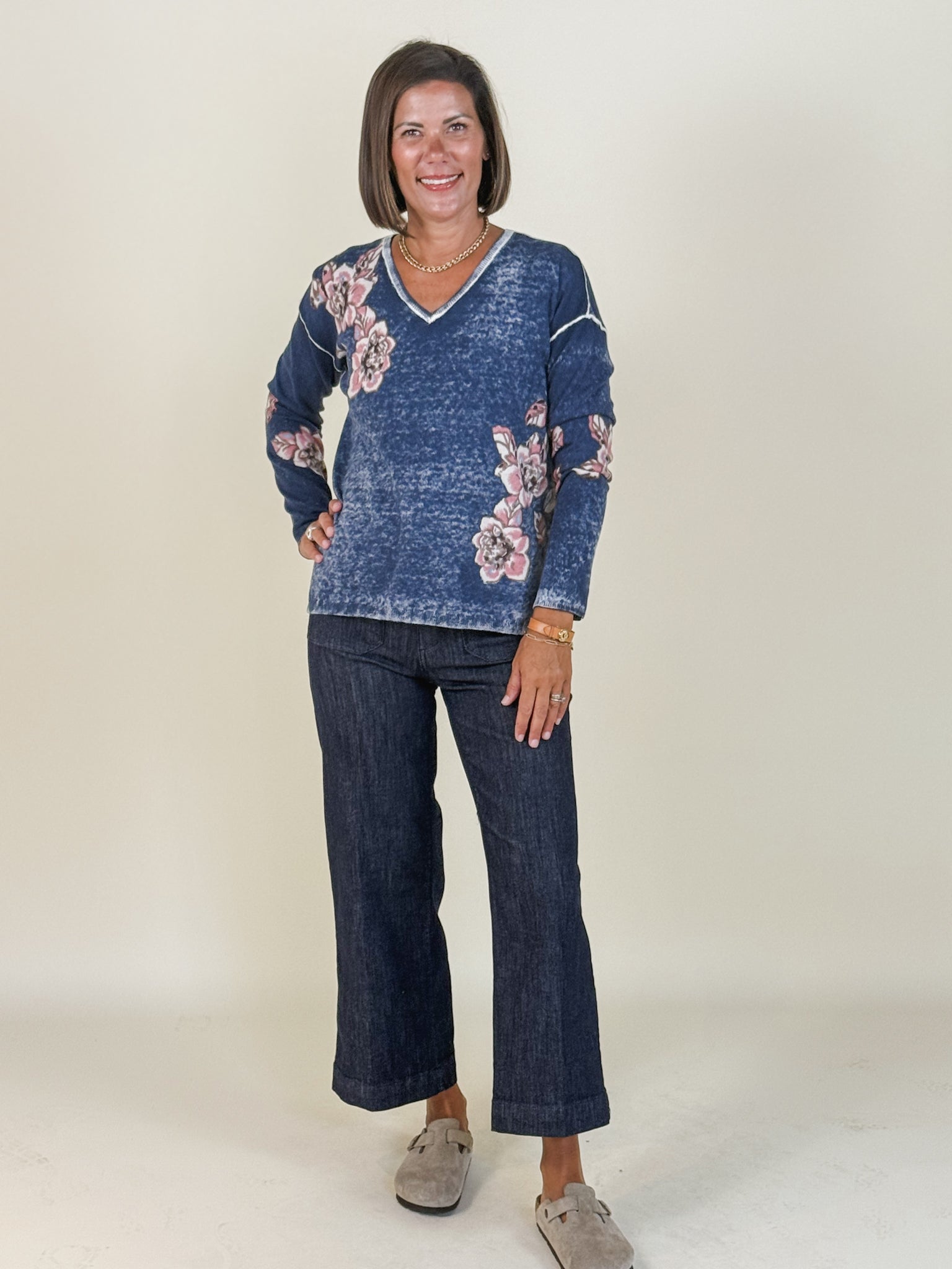 Amy Reversible V-Neck Sweater