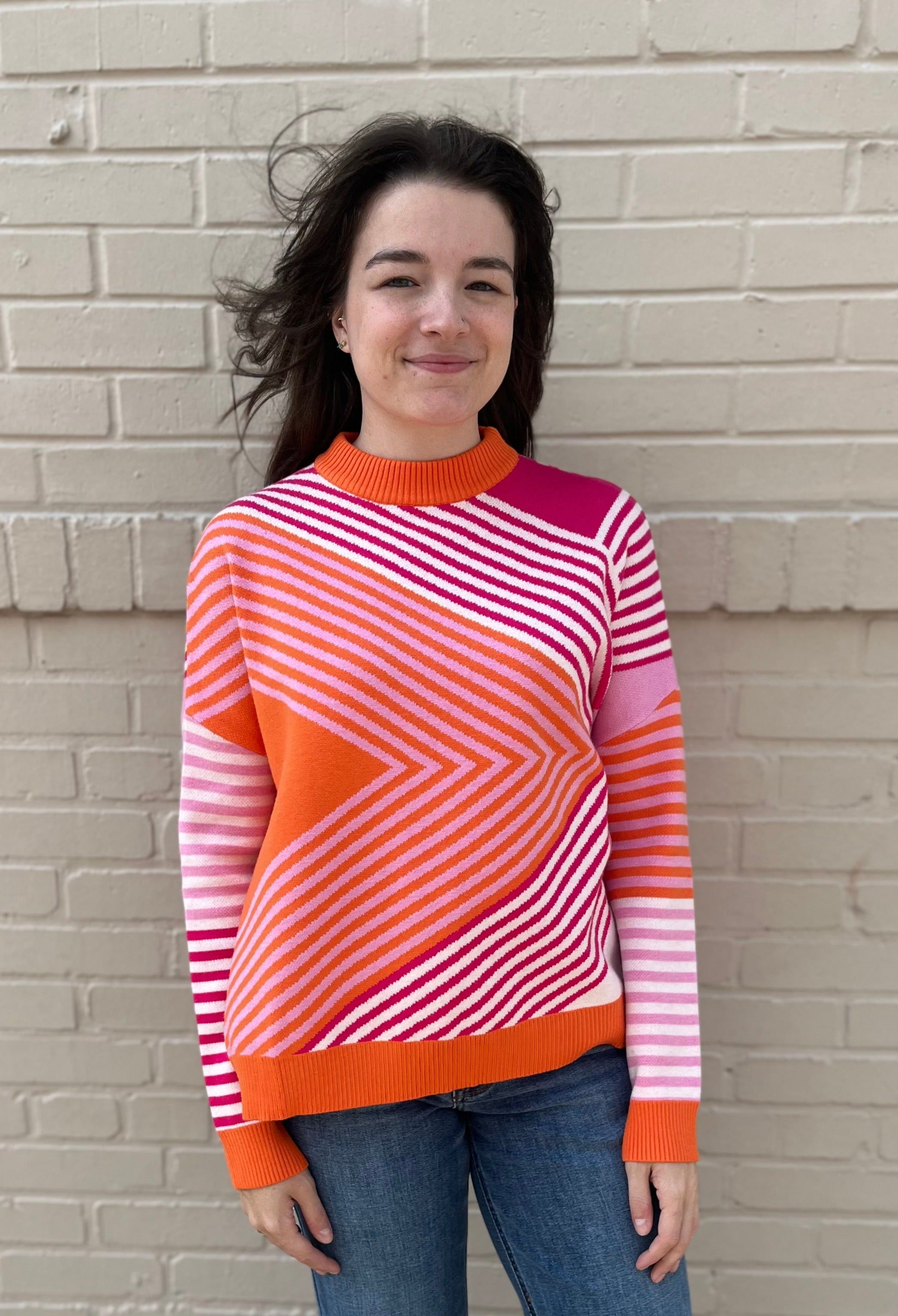 Clarke Color Block Stripe Sweater