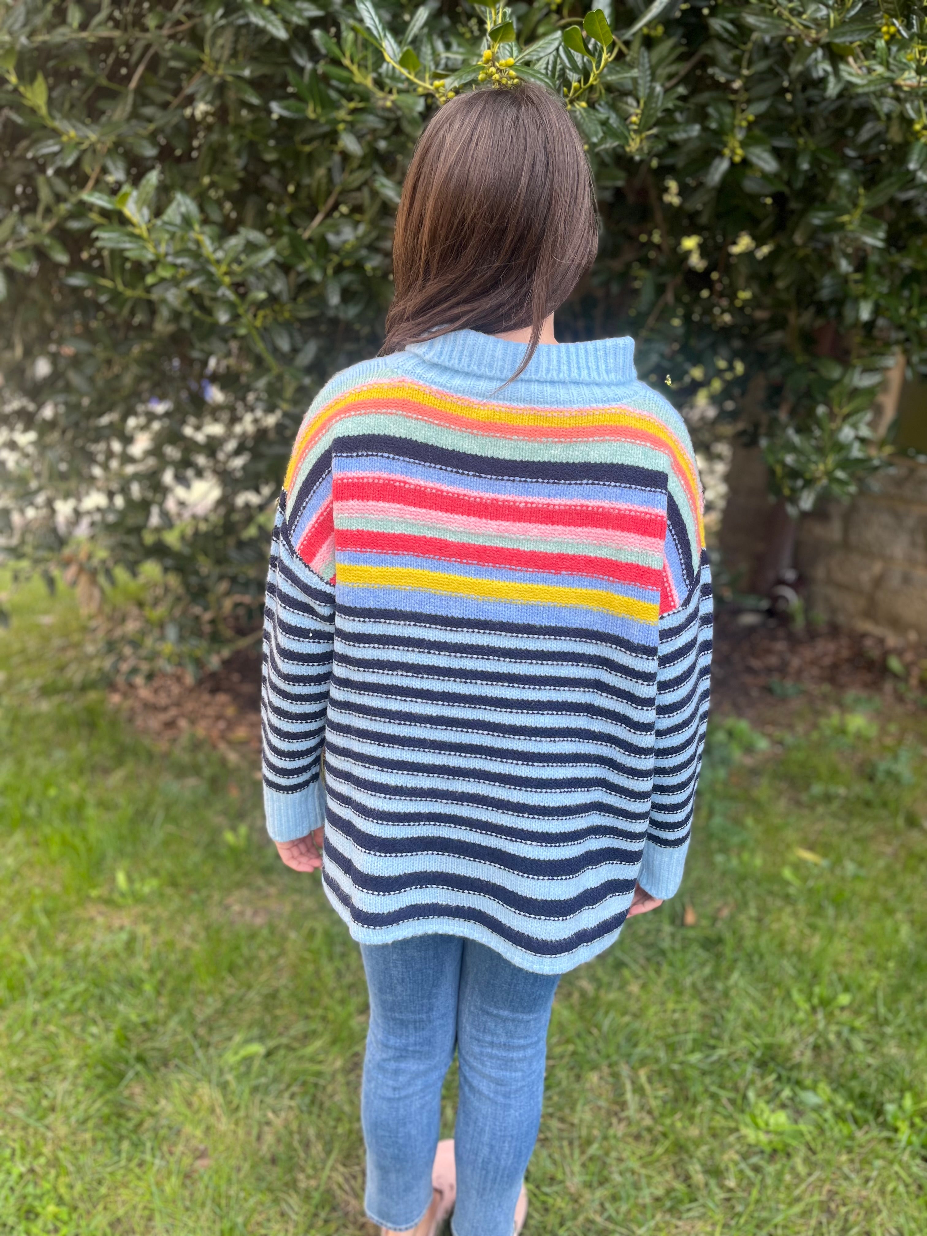 Sea Happy Knit Striped Sweater