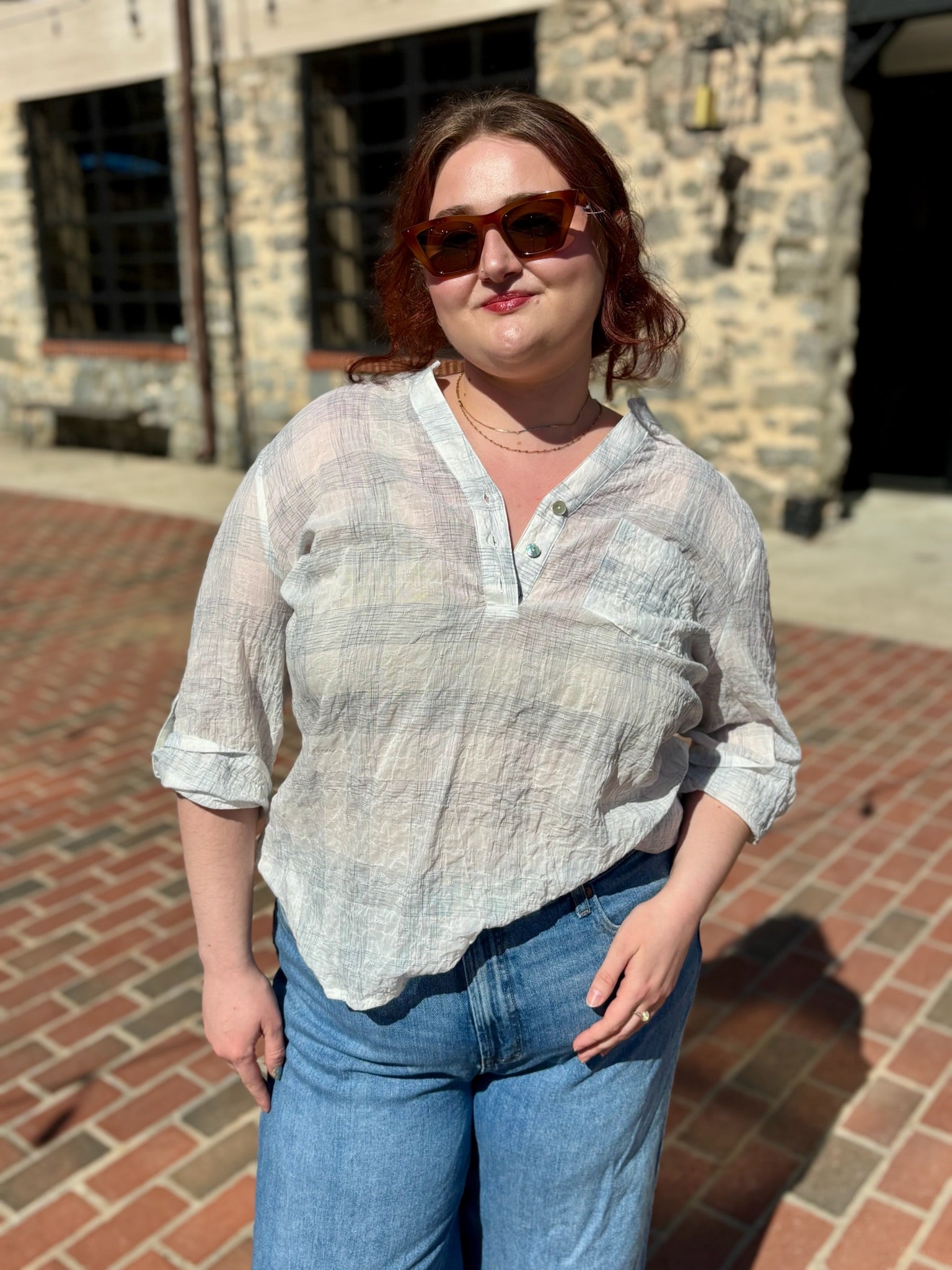 Hannah Half-Button Blouse