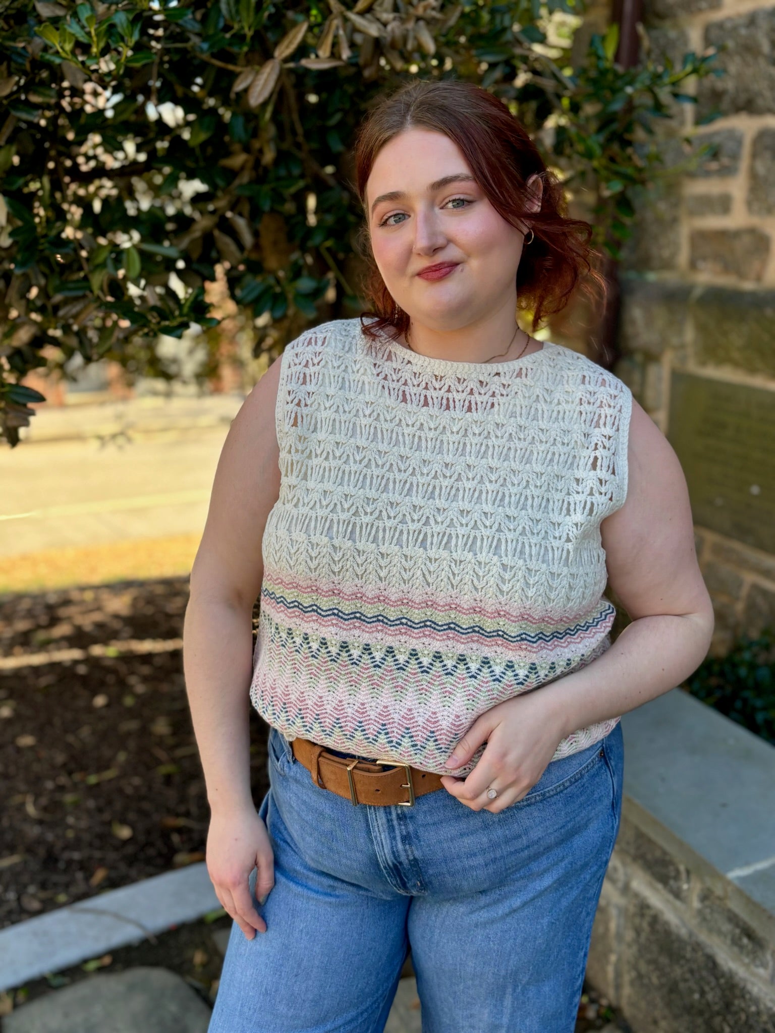 Francesca Sleeveless Crochet Top