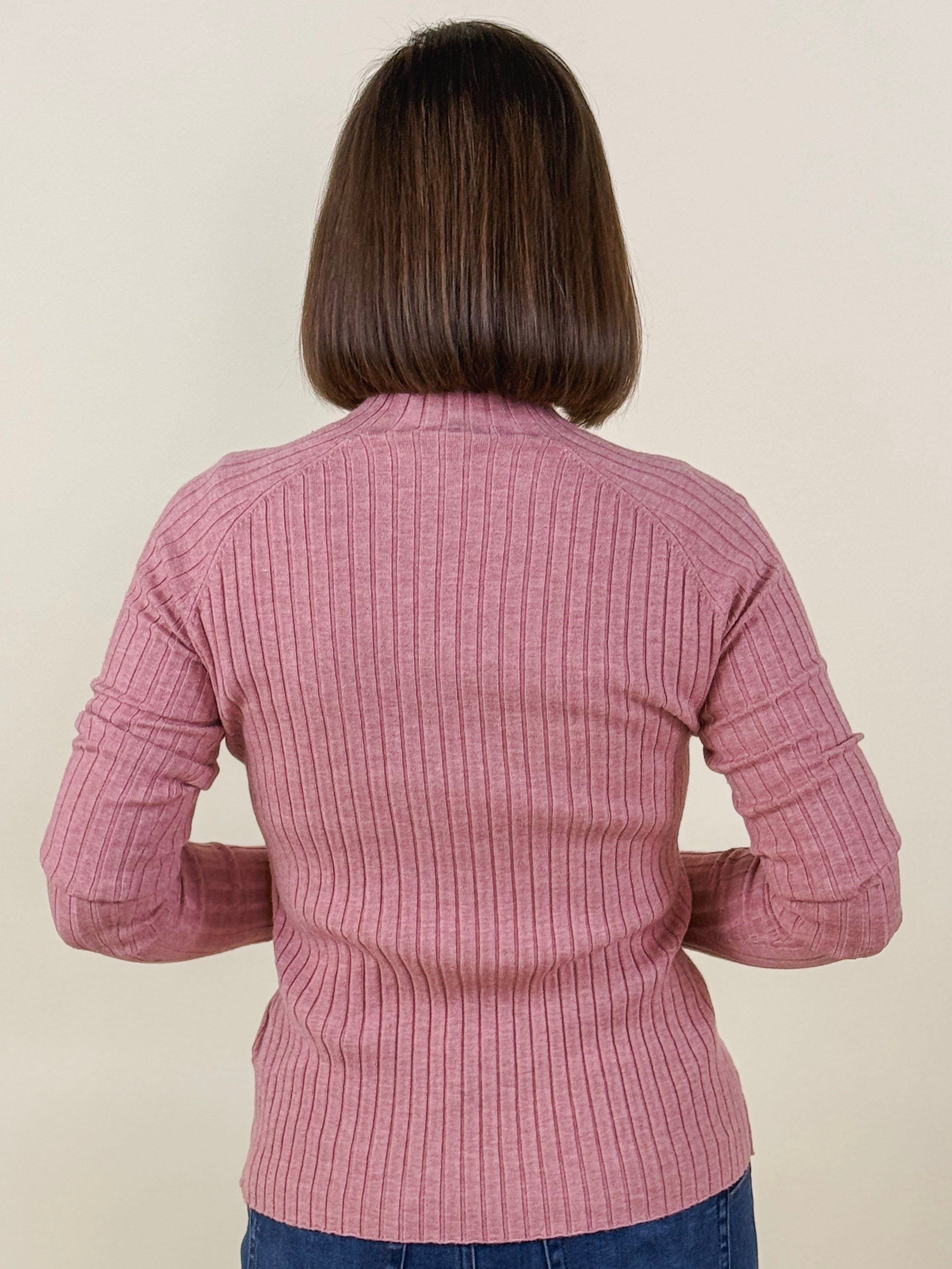 Riley Ribbed Mock Neck Sweater