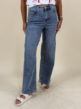 [Liverpool] Stride High Rise Wide Leg Jeans, 30" Inseam