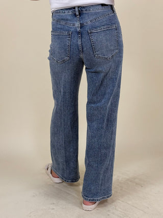 [Liverpool] Stride High Rise Wide Leg Jeans, 30" Inseam