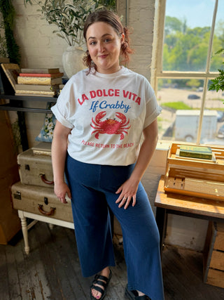 If Crabby Return to the Beach Oversized Tee