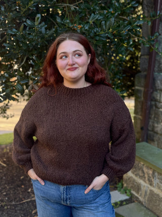 Charlee Chunky Knit Sweater - Brown