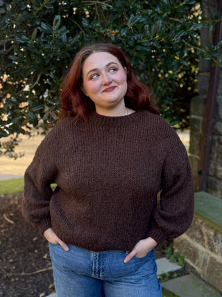 Charlee Chunky Knit Sweater - Brown
