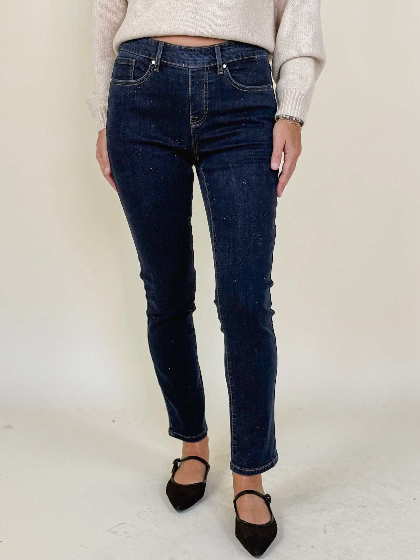 [TRIBAL] Audrey Pull-On Slim Ankle Jeans