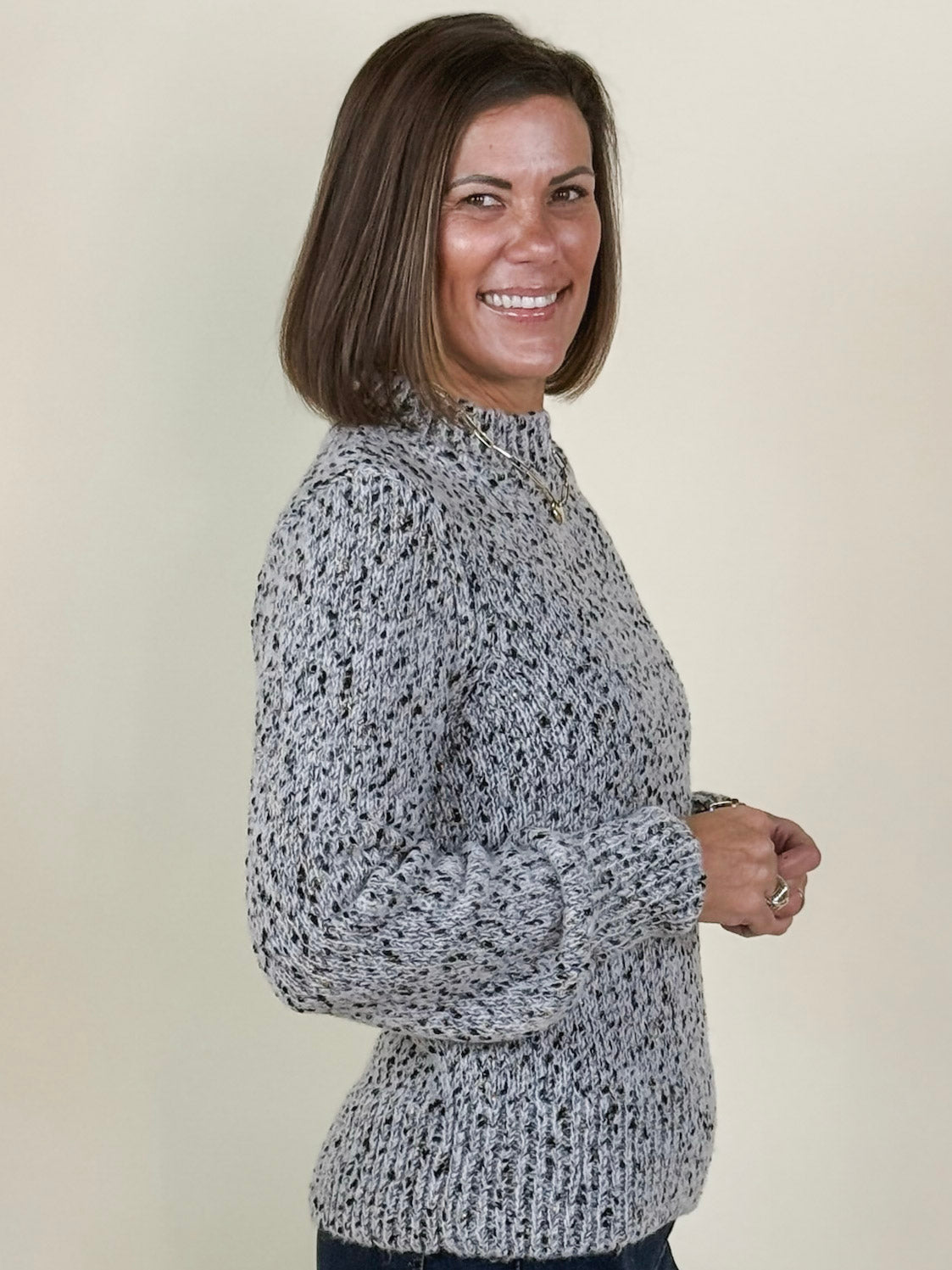 [TRIBAL] Mock Neck Sweater