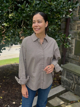 [Z Supply] On Duty Gingham Button Up Top