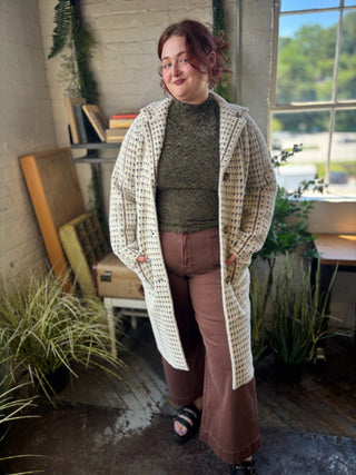 Abbey Plaid Knit Coatigan