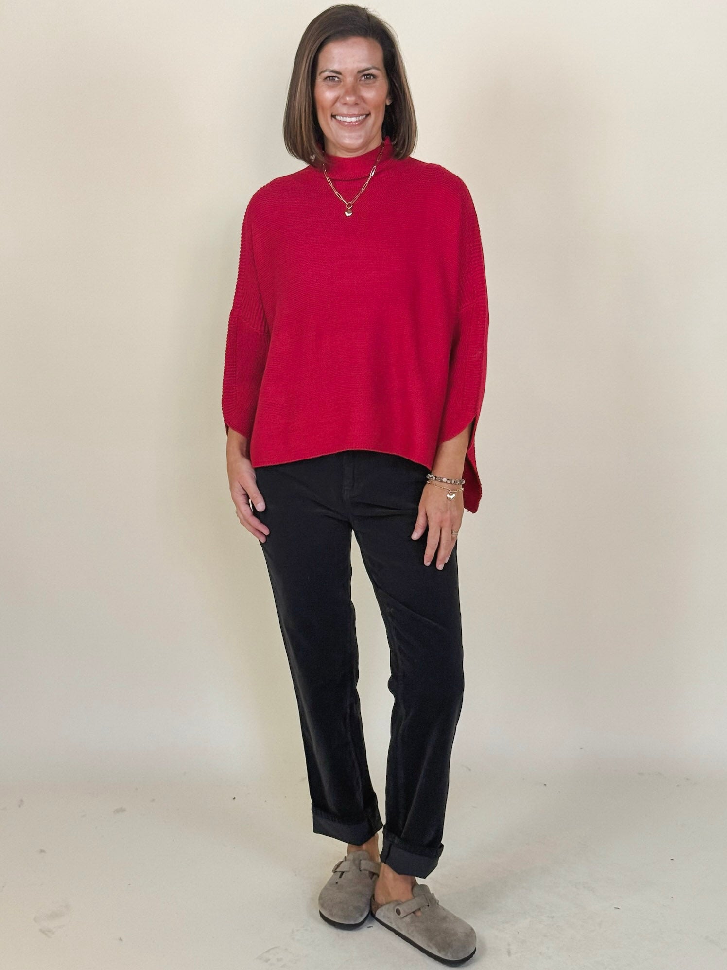 Boho Sweater - Holly Berry