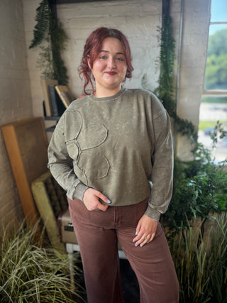 Allie Flower Applique Top