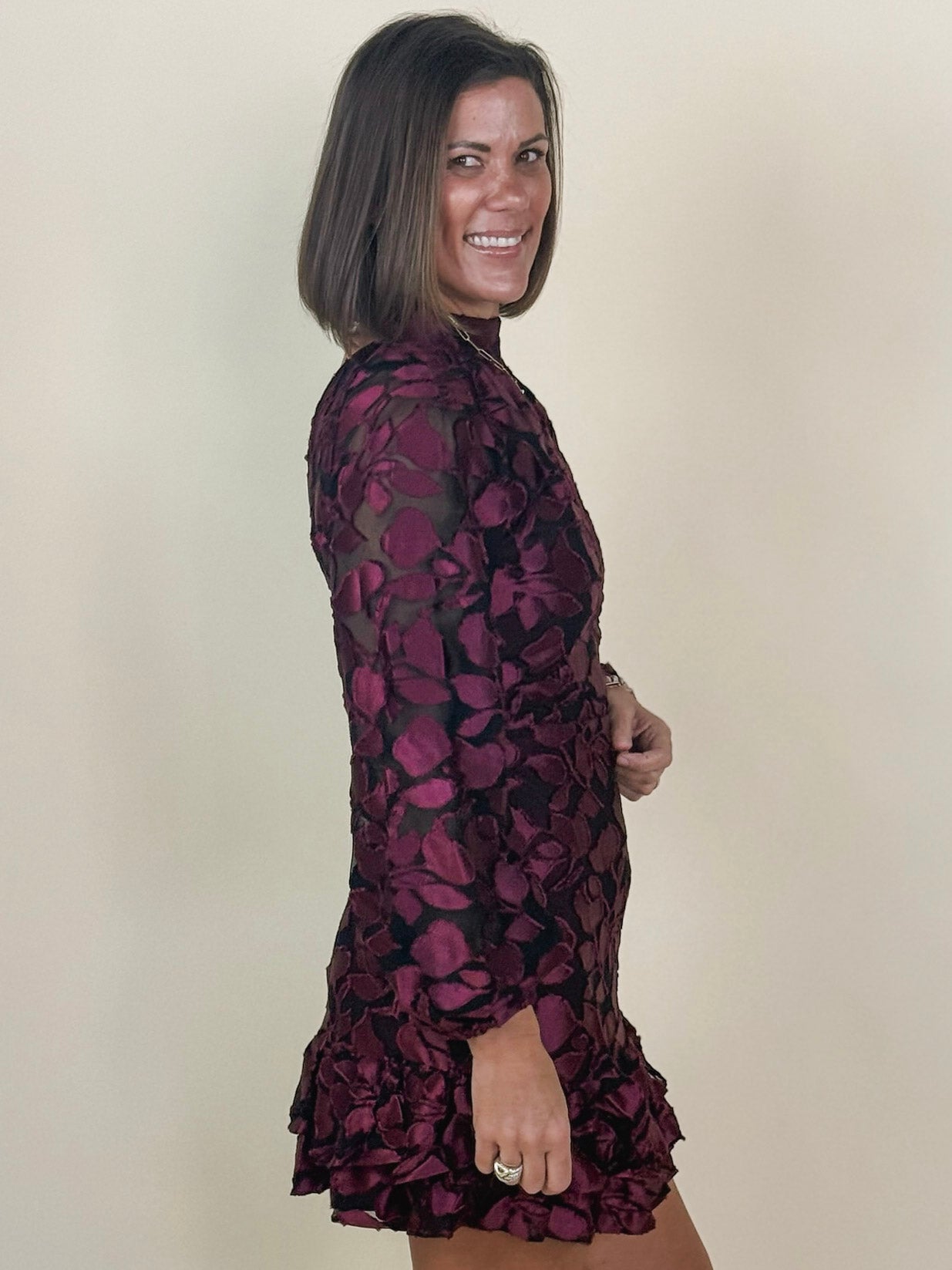 Elinor Velvet Burnout Dress