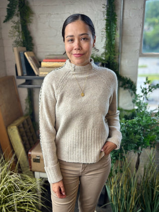 Brin Contrast Stitch Sweater