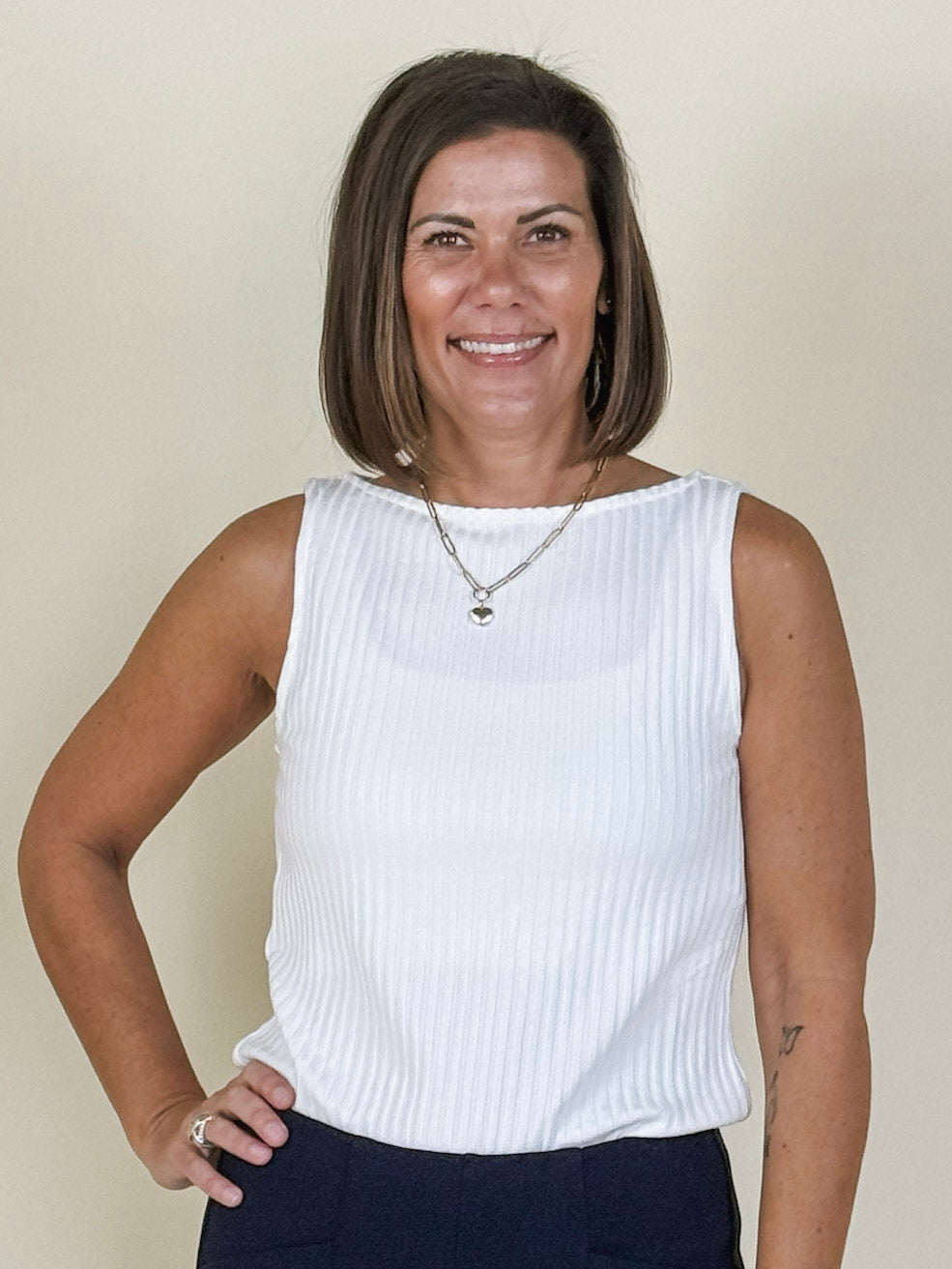 [Liverpool] Sammie Boat Neck Rib Knit Top